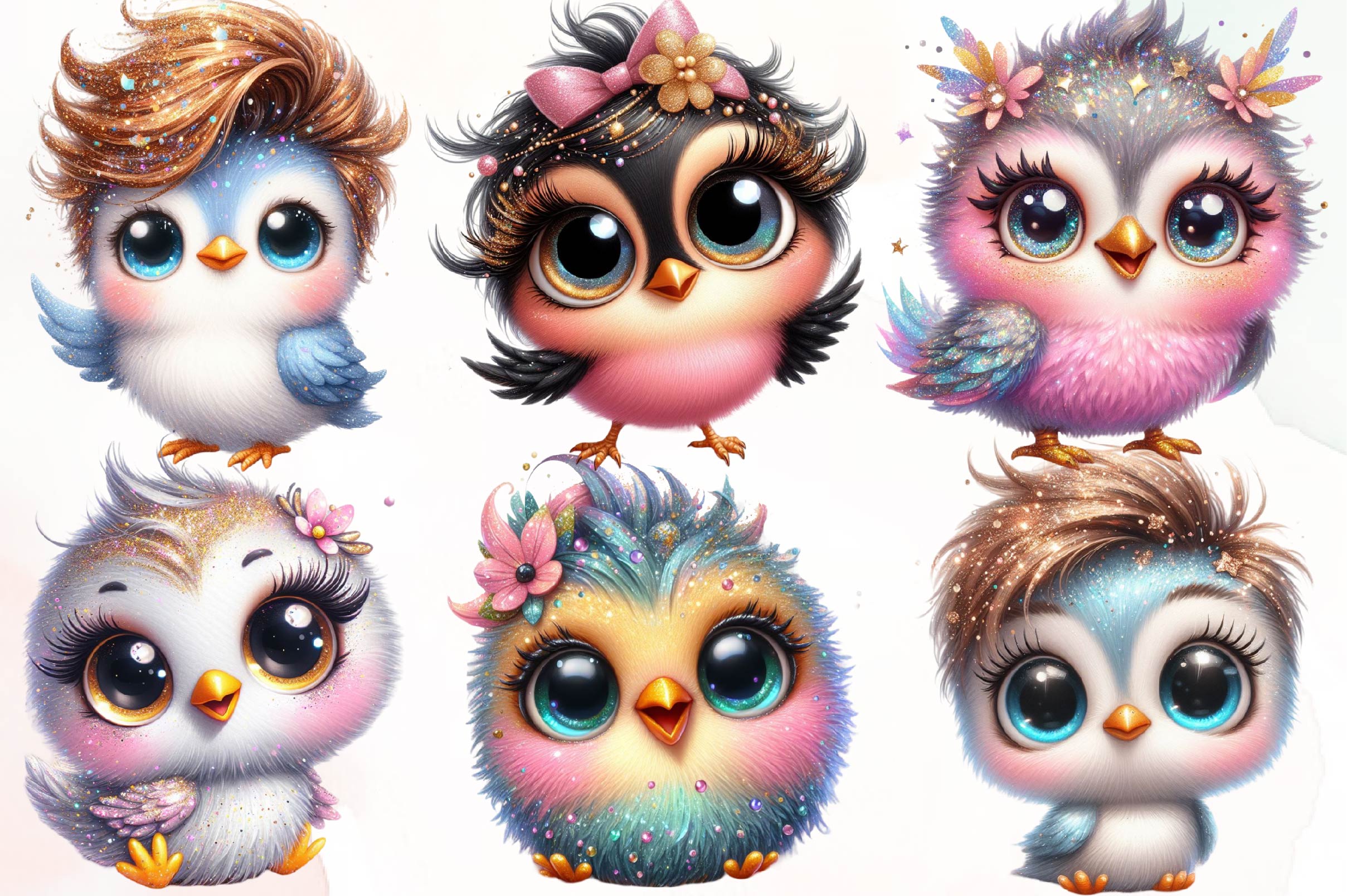 Baby Bright Bird Clipart Bundle
