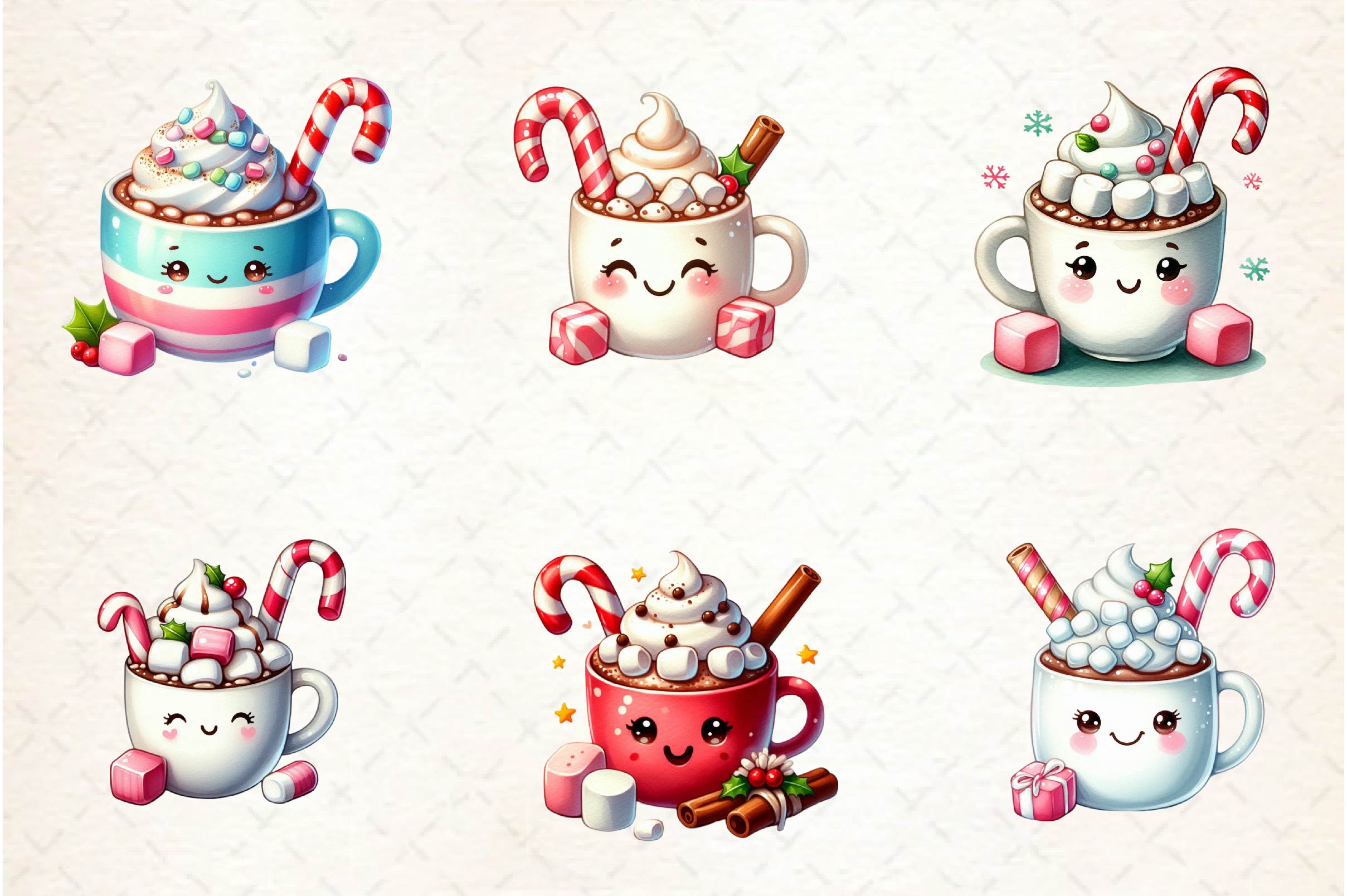 Cute Hot Cocoa Clipart Bundle