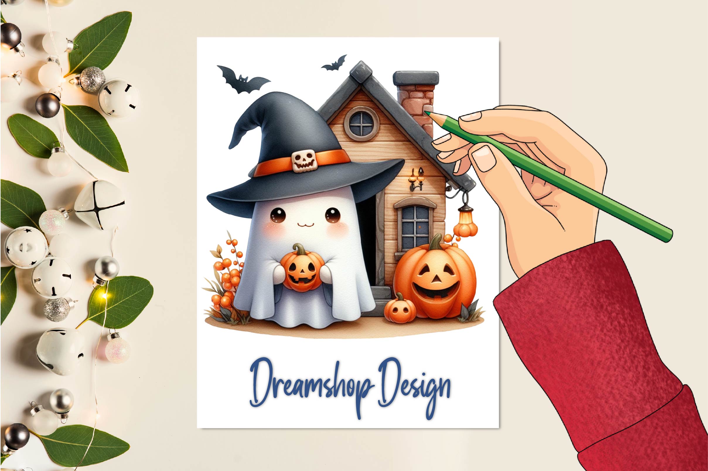 Halloween Ghost House Clipart Bundle