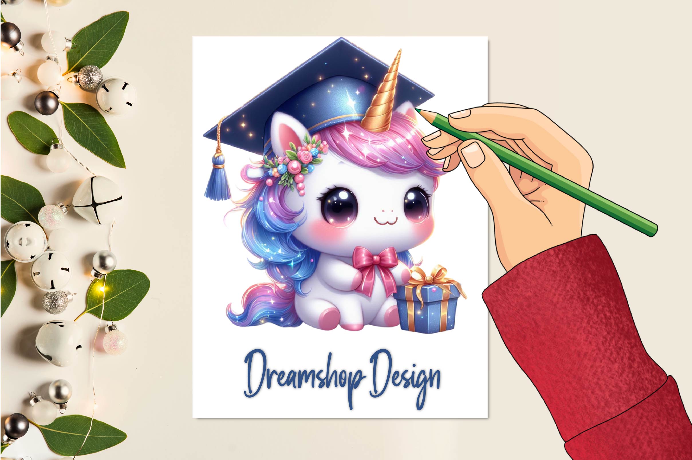 Graduation Unicorn Clipart Bundle