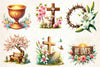 Christian Rustic Easter Clipart Bundle