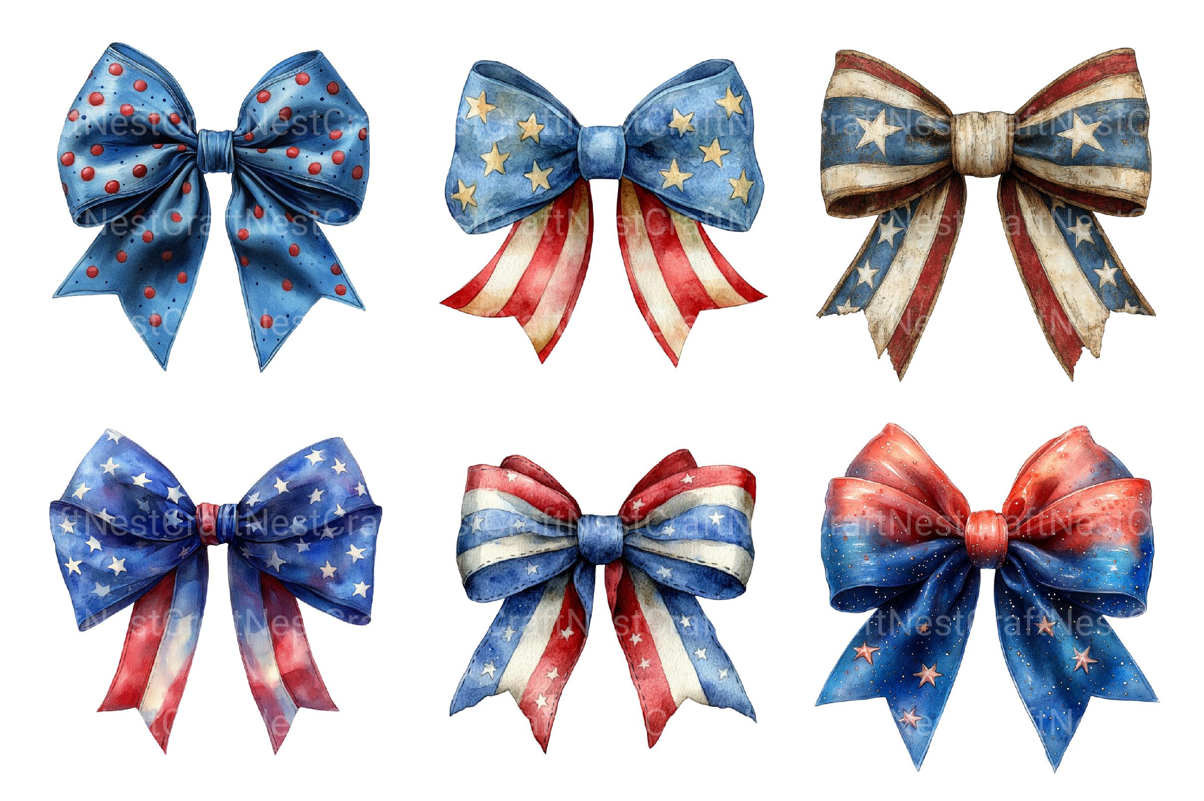 Patriotic Bows Clipart