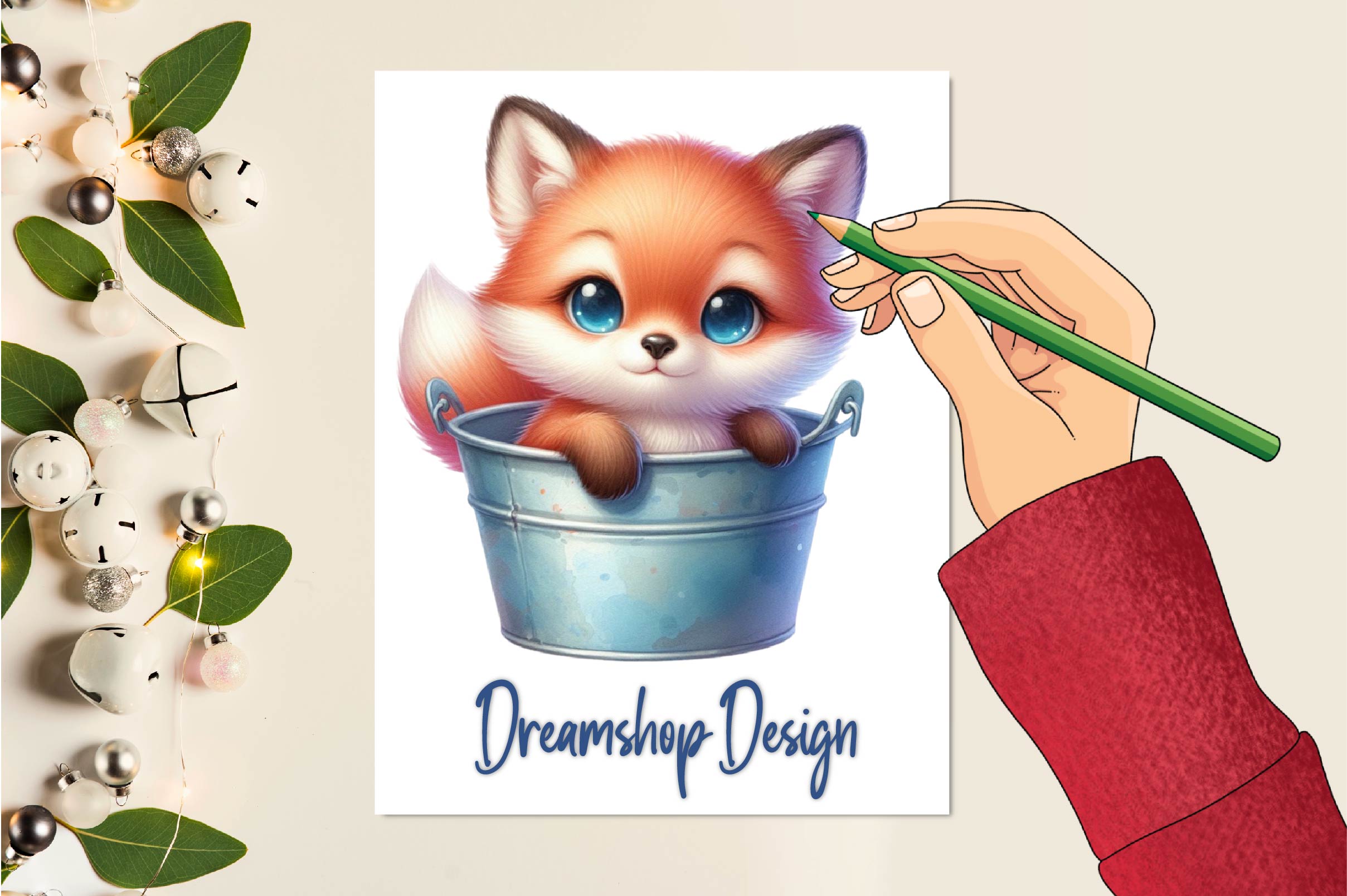 Cute Animal In Bucket Clipart Bundle