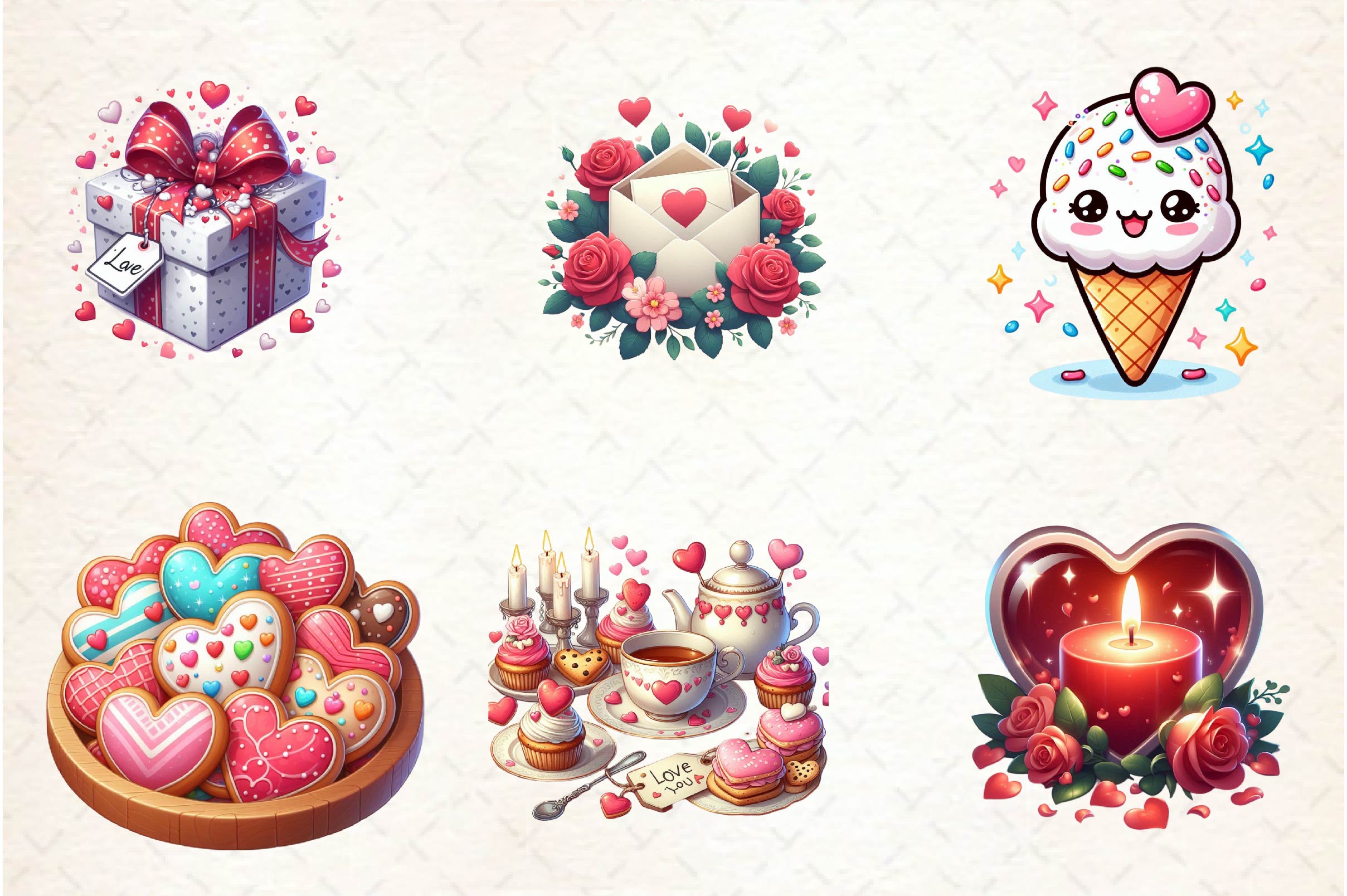 Sweet Valentine Clipart Bundle