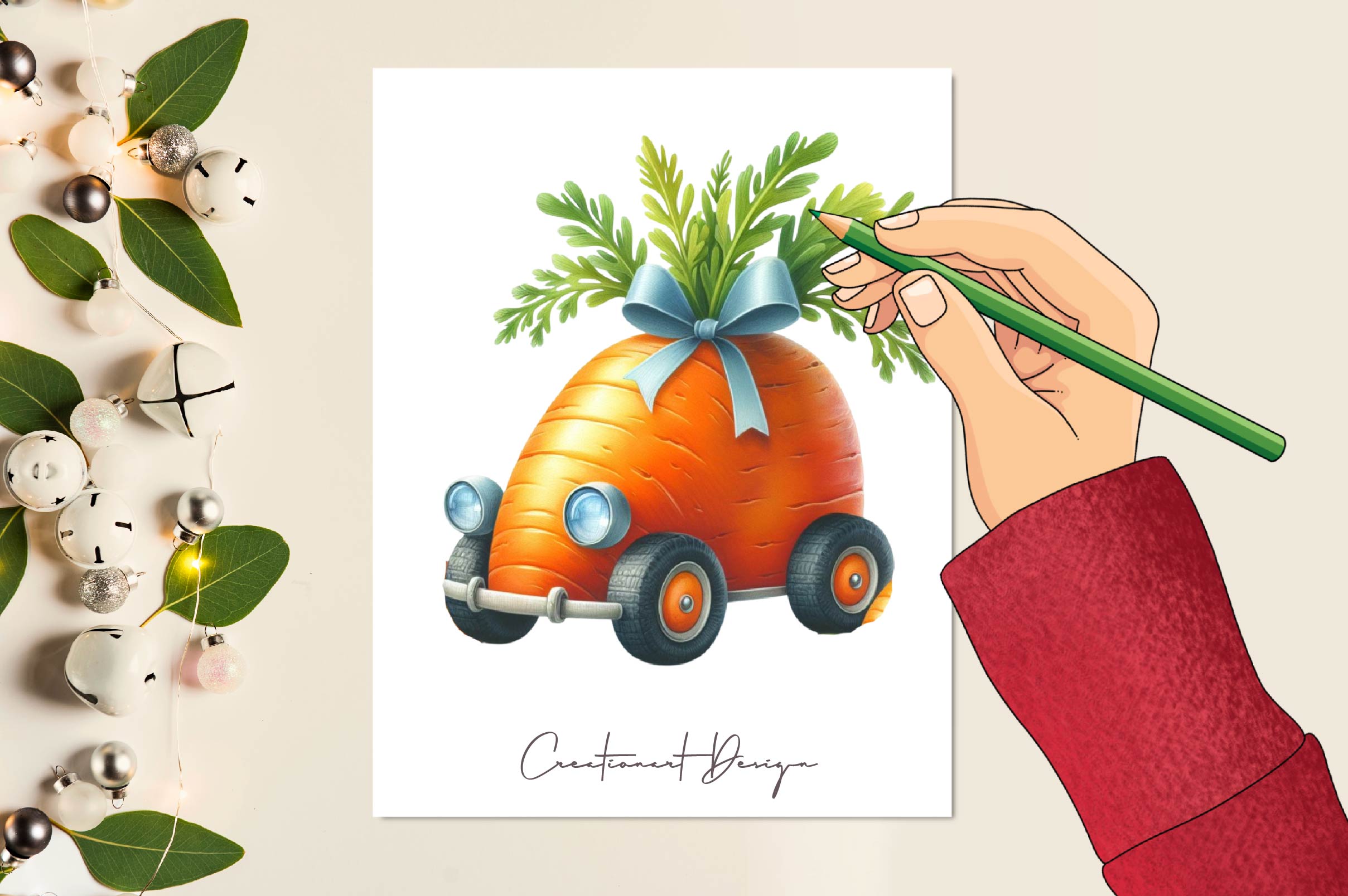 Carrot Car Clipart Bundle