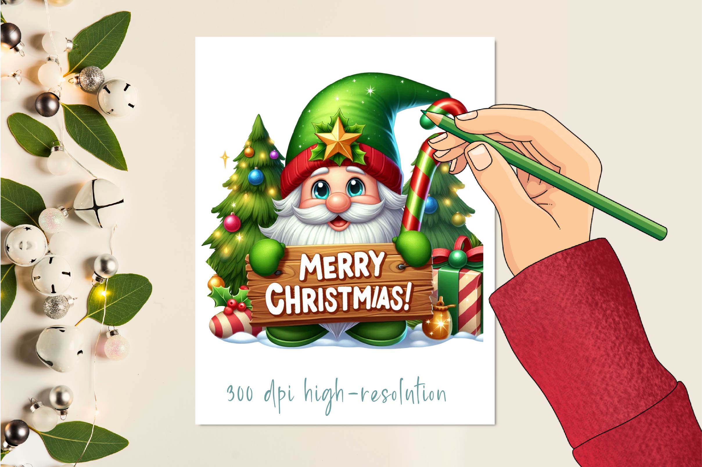 Christmas Christmas Gnome Clipart Bundle