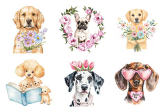 Whimsical Dog Mother Clipart - CraftNest - Digital Crafting and Art