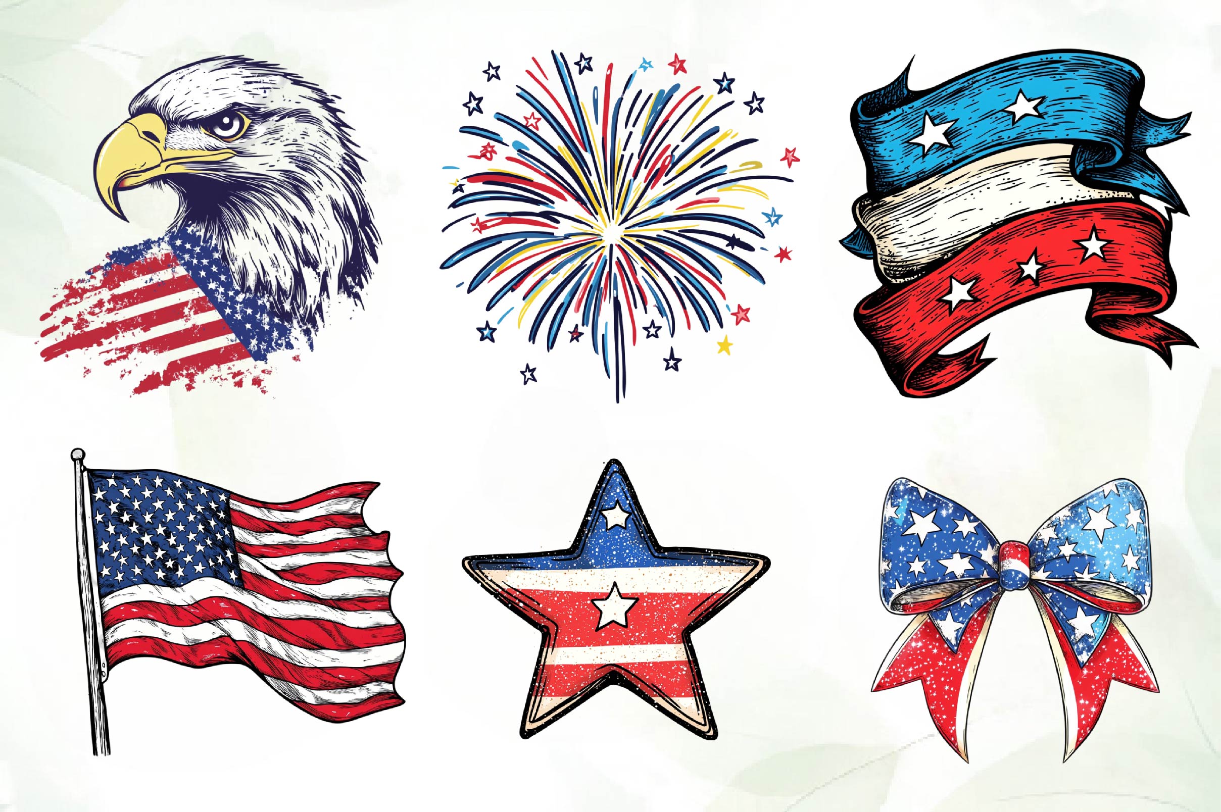 Patriotic Stars & Stripes Clipart Bundle