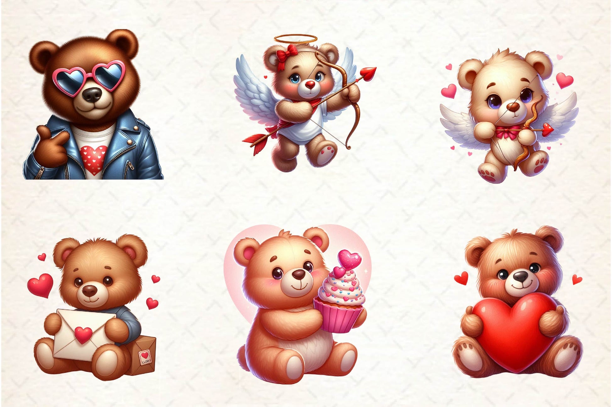 Valentine's Day Teddy Bears Clipart Bundle - CraftNest - Digital Crafting and Art