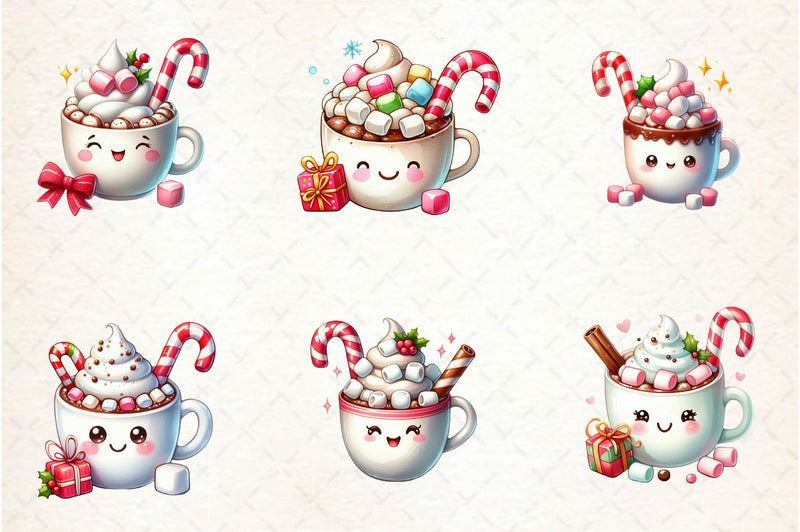 Cute Hot Cocoa Clipart Bundle - CraftNest - Digital Crafting and Art