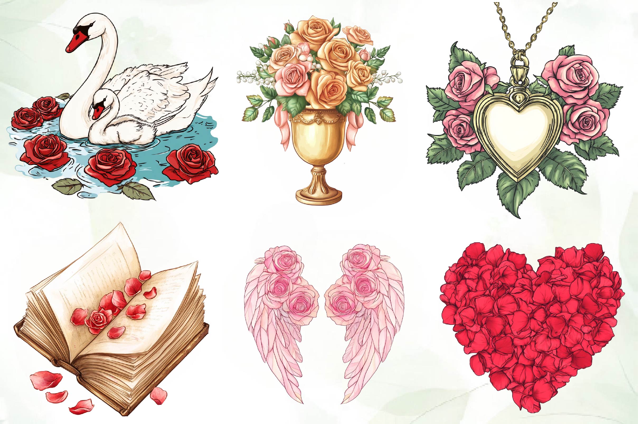 Romantic Roses Mothers Day Clipart Bundle - CraftNest - Digital Crafting and Art