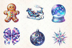 Holographic Christmas Clipart Bundle - CraftNest - Digital Crafting and Art