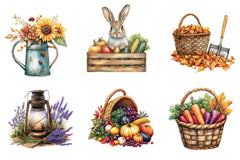 Autumn Garden Clipart Bundle - CraftNest - Digital Crafting and Art