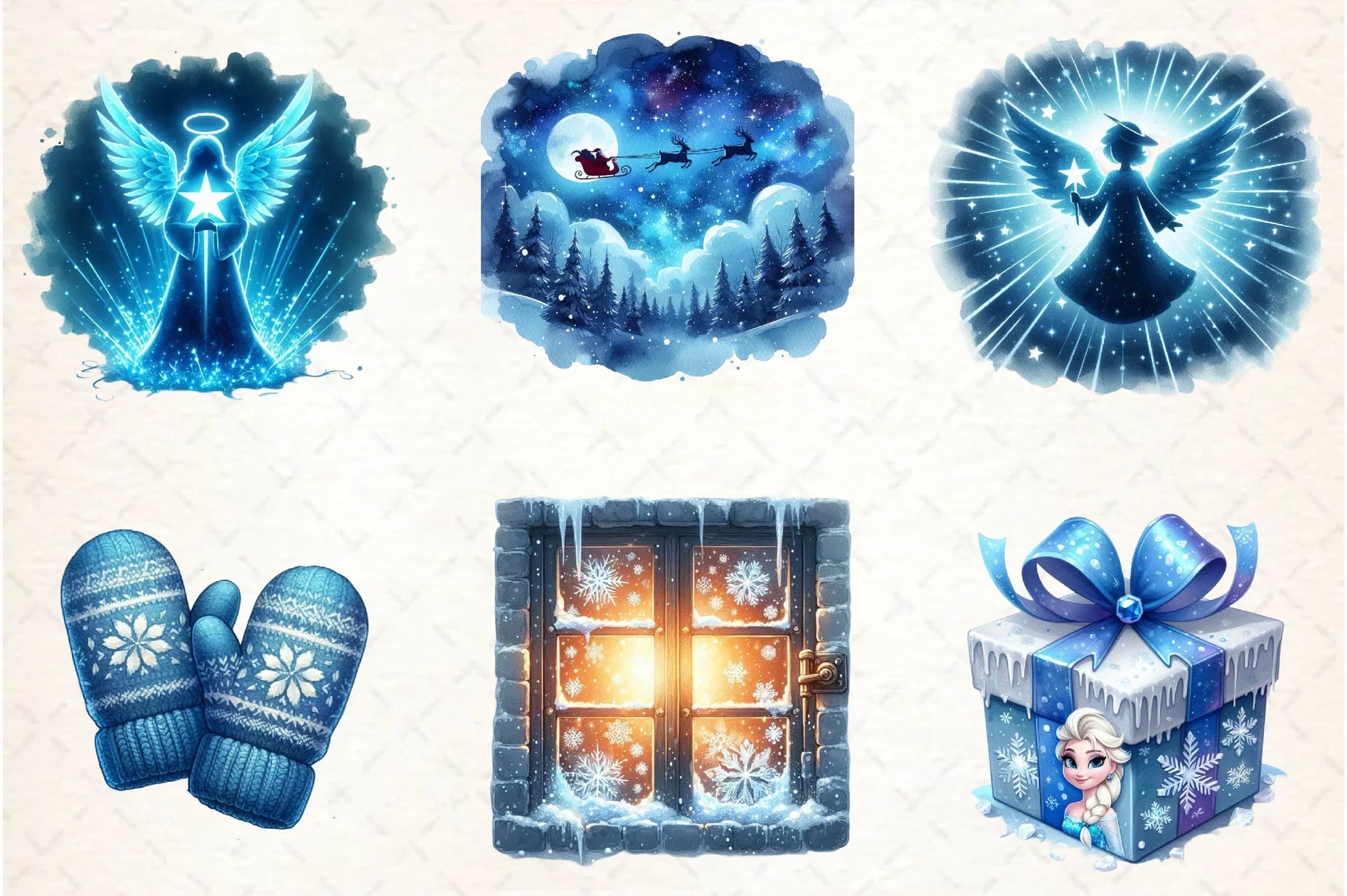 Blue Christmas Clipart Bundle - CraftNest - Digital Crafting and Art