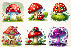 Mushroom Clipart Bundle - CraftNest - Digital Crafting and Art