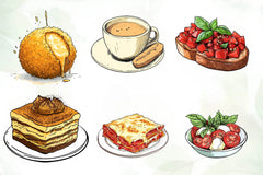 Italian Food Clipart Bundle - CraftNest - Digital Crafting and Art