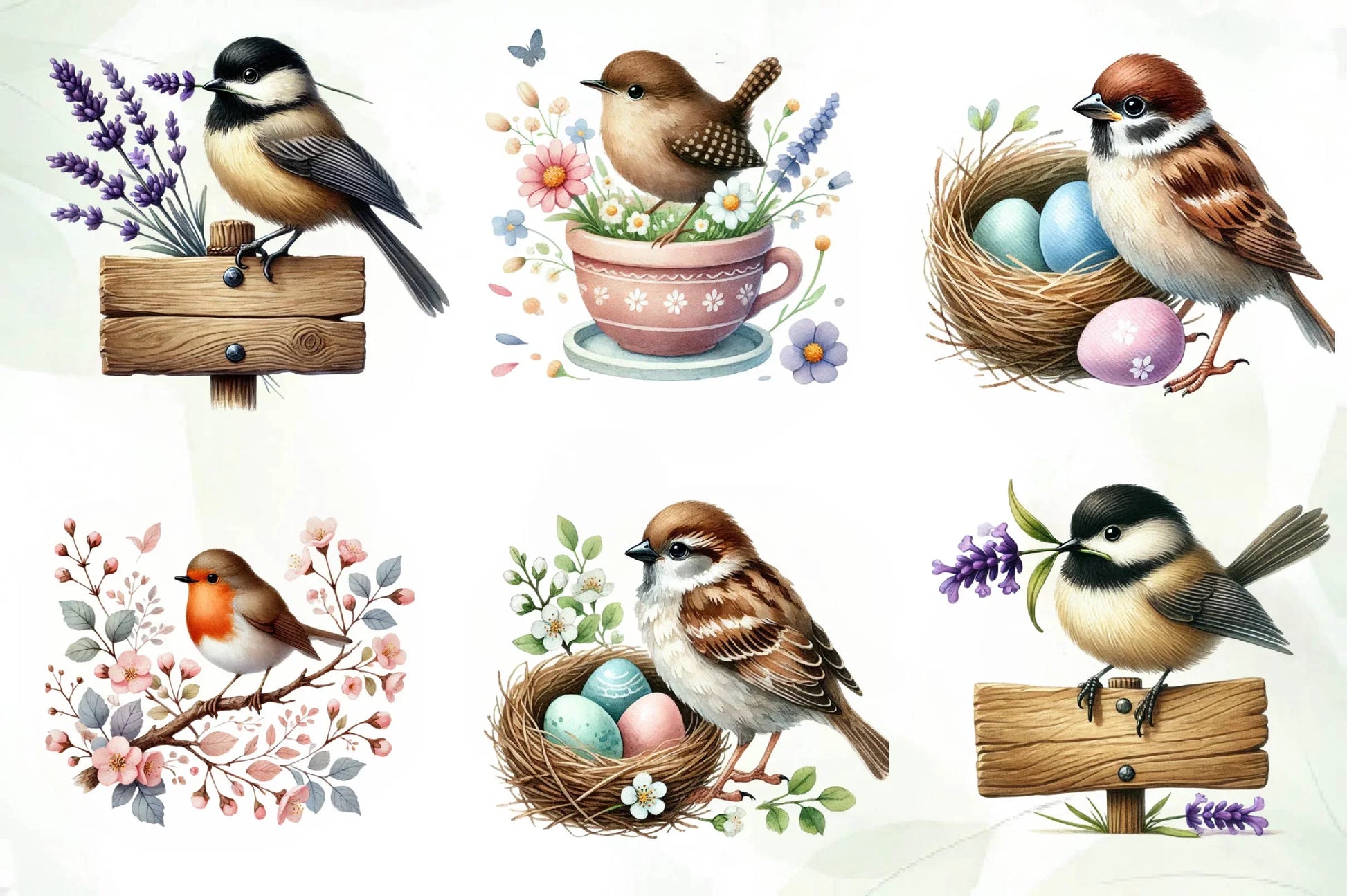 Spring Birds Clipart Bundle - CraftNest - Digital Crafting and Art