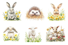 Cute Spring Farm Animals Clipart Bundle - CraftNest - Digital Crafting and Art
