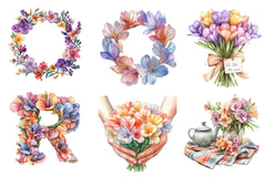 Freesia Mothers Day Clipart Bundle - CraftNest - Digital Crafting and Art