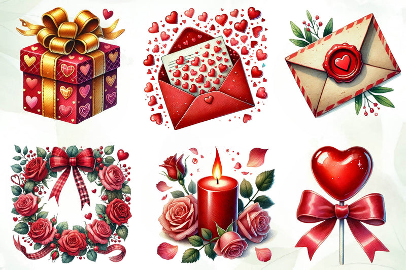 Valentines Day Clipart Bundle - CraftNest - Digital Crafting and Art