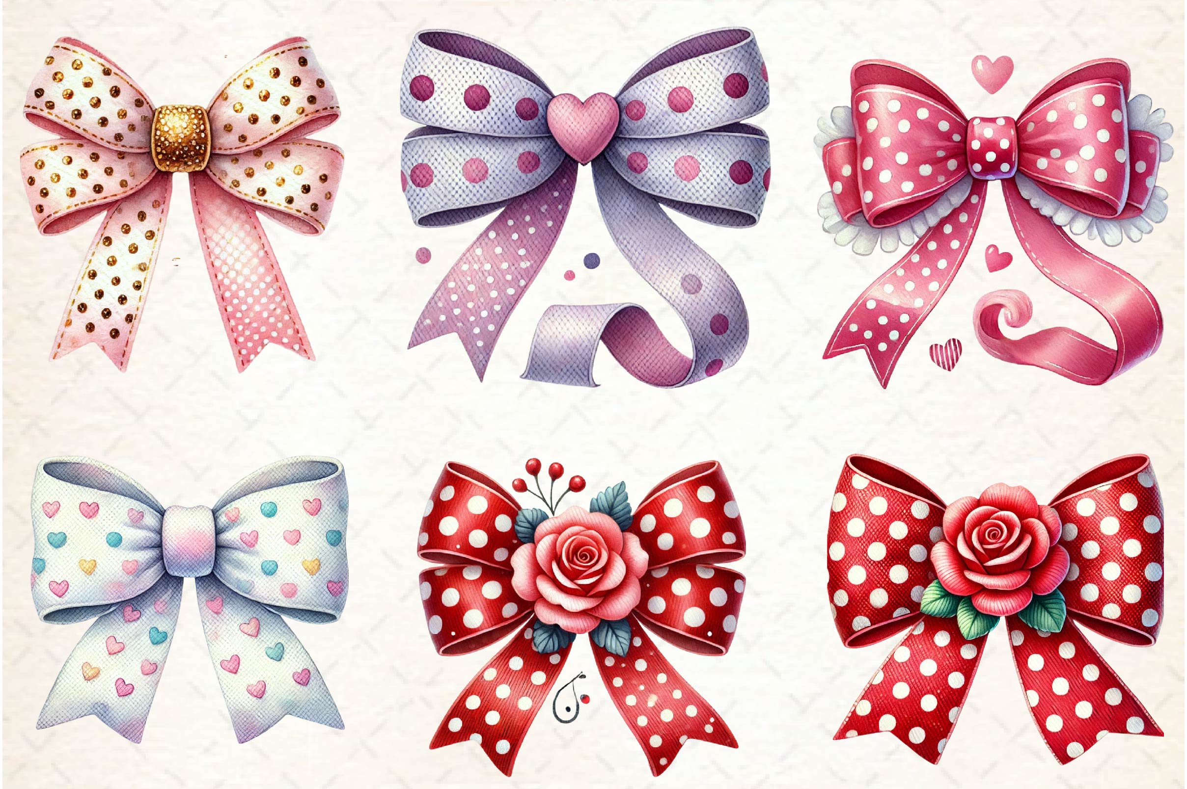 Coquette Valentine Bow Clipart Bundle - CraftNest - Digital Crafting and Art
