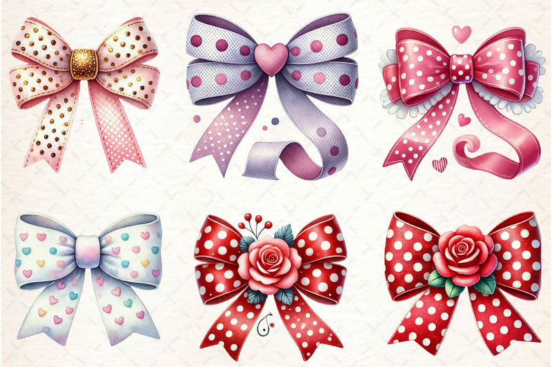 Coquette Valentine Bow Clipart Bundle - CraftNest - Digital Crafting and Art