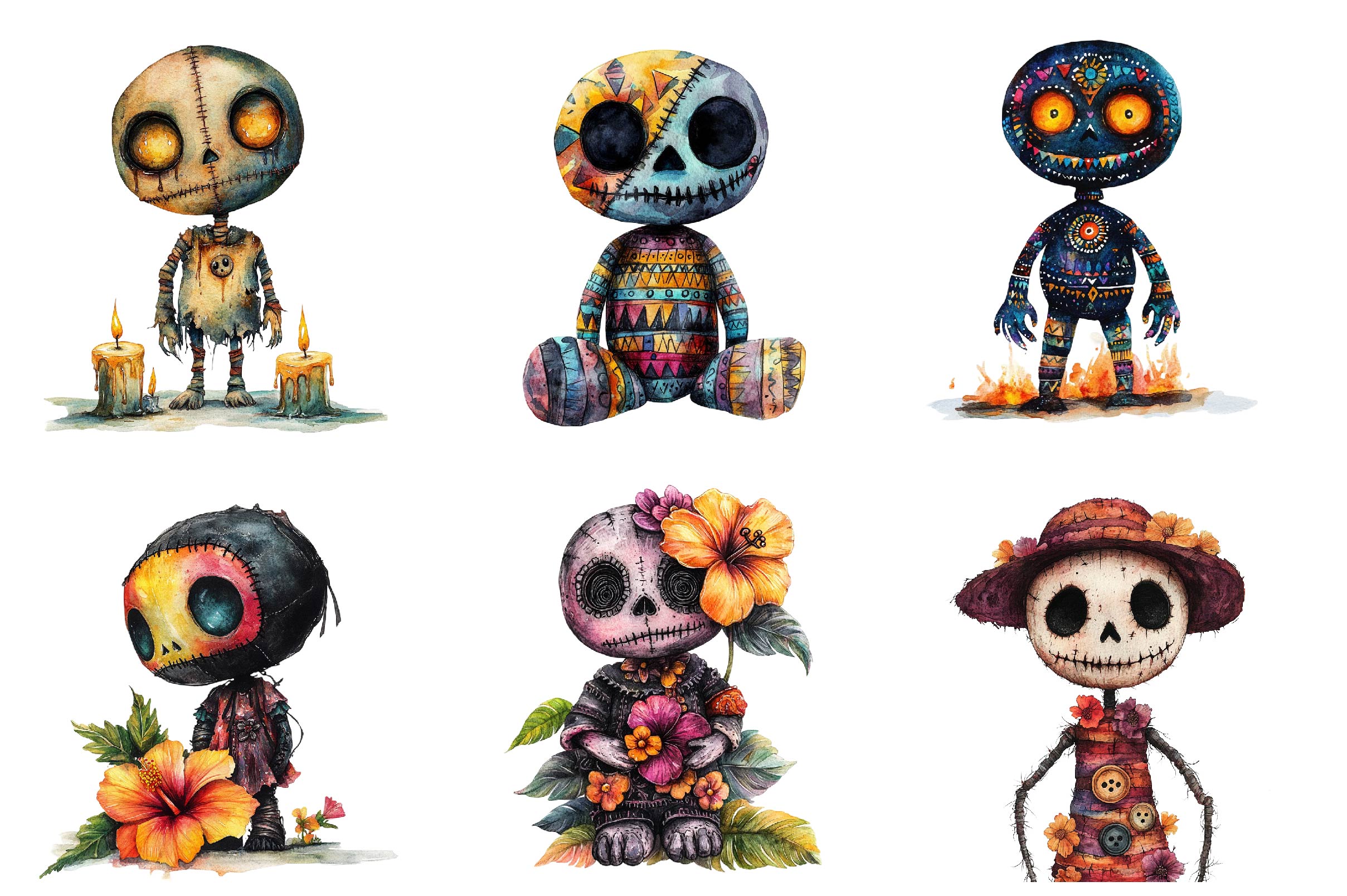 Summer Gothic Voodoo Doll Clipart Bundle - CraftNest - Digital Crafting and Art