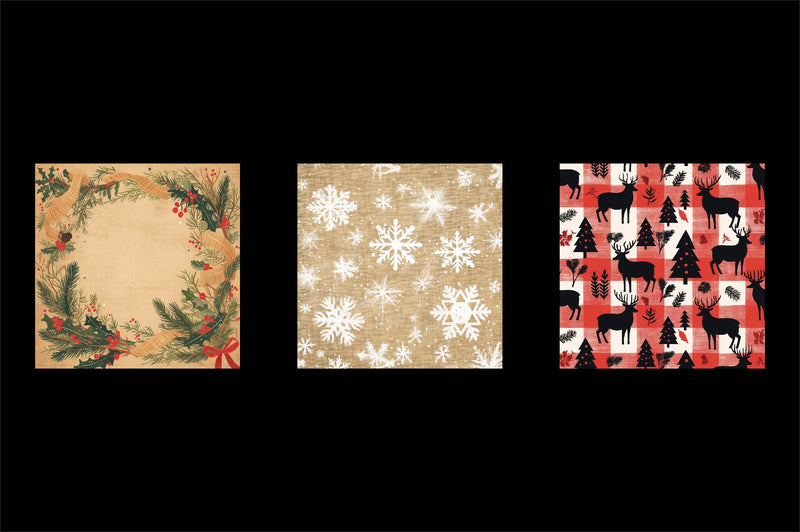 Country Christmas Digital Paper - CraftNest - Digital Crafting and Art