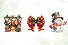 Retro Christmas Clipart Bundle - CraftNest - Digital Crafting and Art