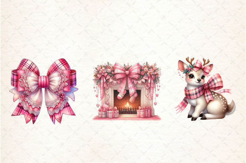 Coquette Christmas Clipart Bundle - CraftNest - Digital Crafting and Art