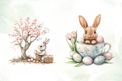 Cute Easter Bunny Clipart Bundle - CraftNest - Digital Crafting and Art