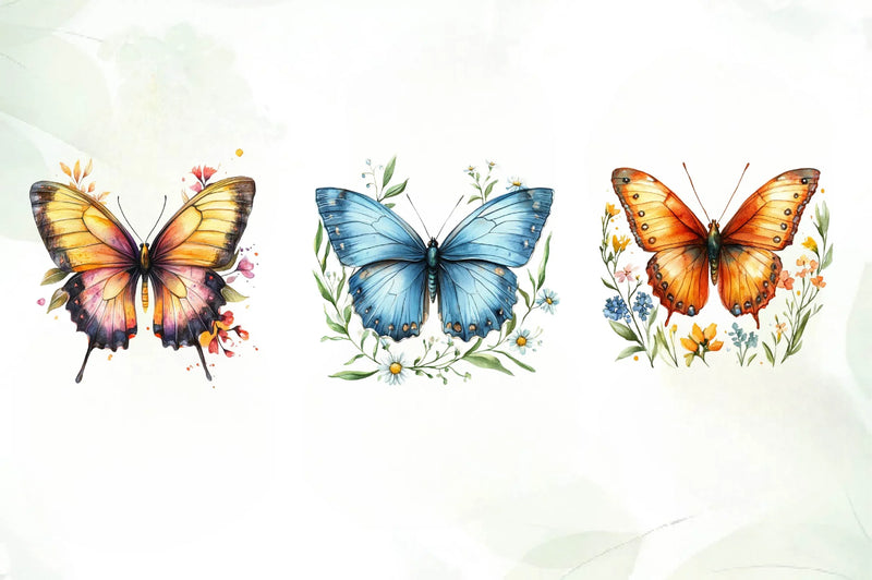 Spring Butterfly Clipart Bundle - CraftNest - Digital Crafting and Art