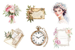 Retro Wedding Day Clipart Bundle - CraftNest - Digital Crafting and Art