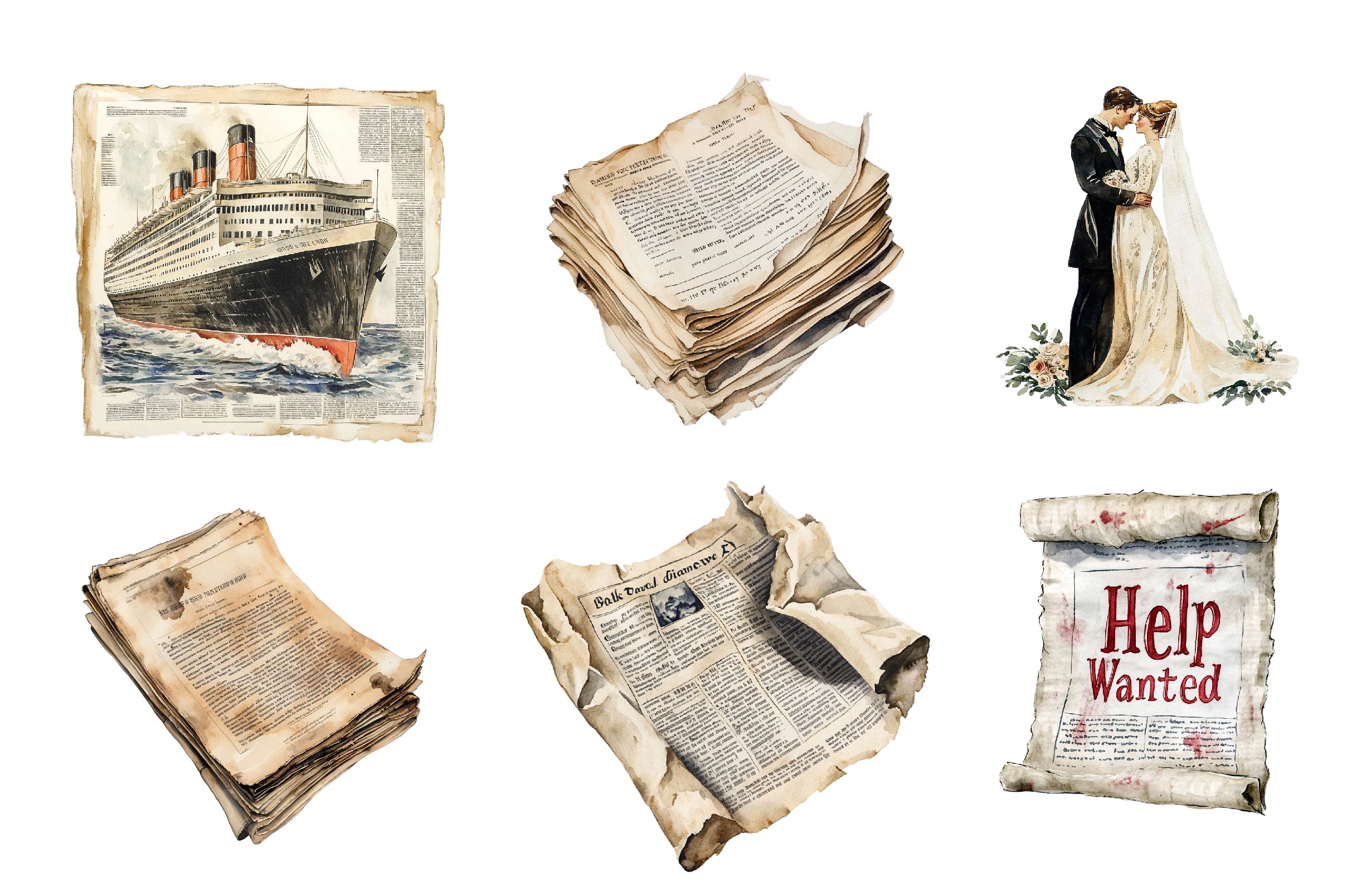 Old Newspaper Junk Journals