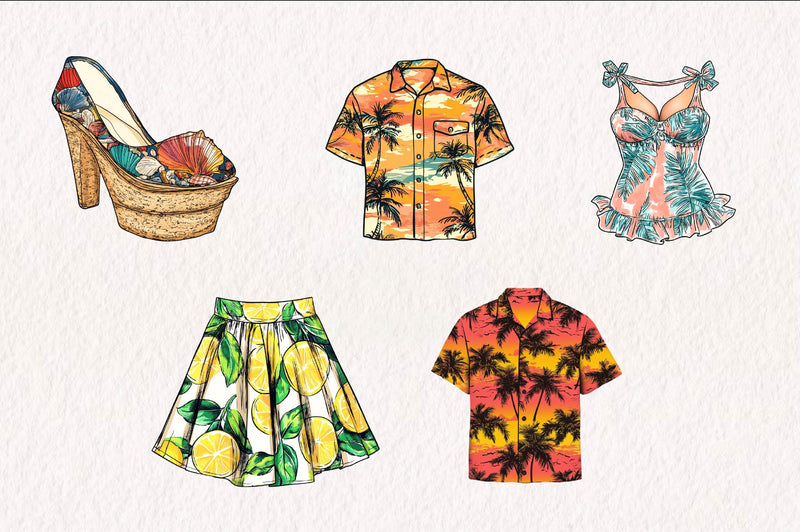 Summer Clothes Clipart Bundle - CraftNest - Digital Crafting and Art