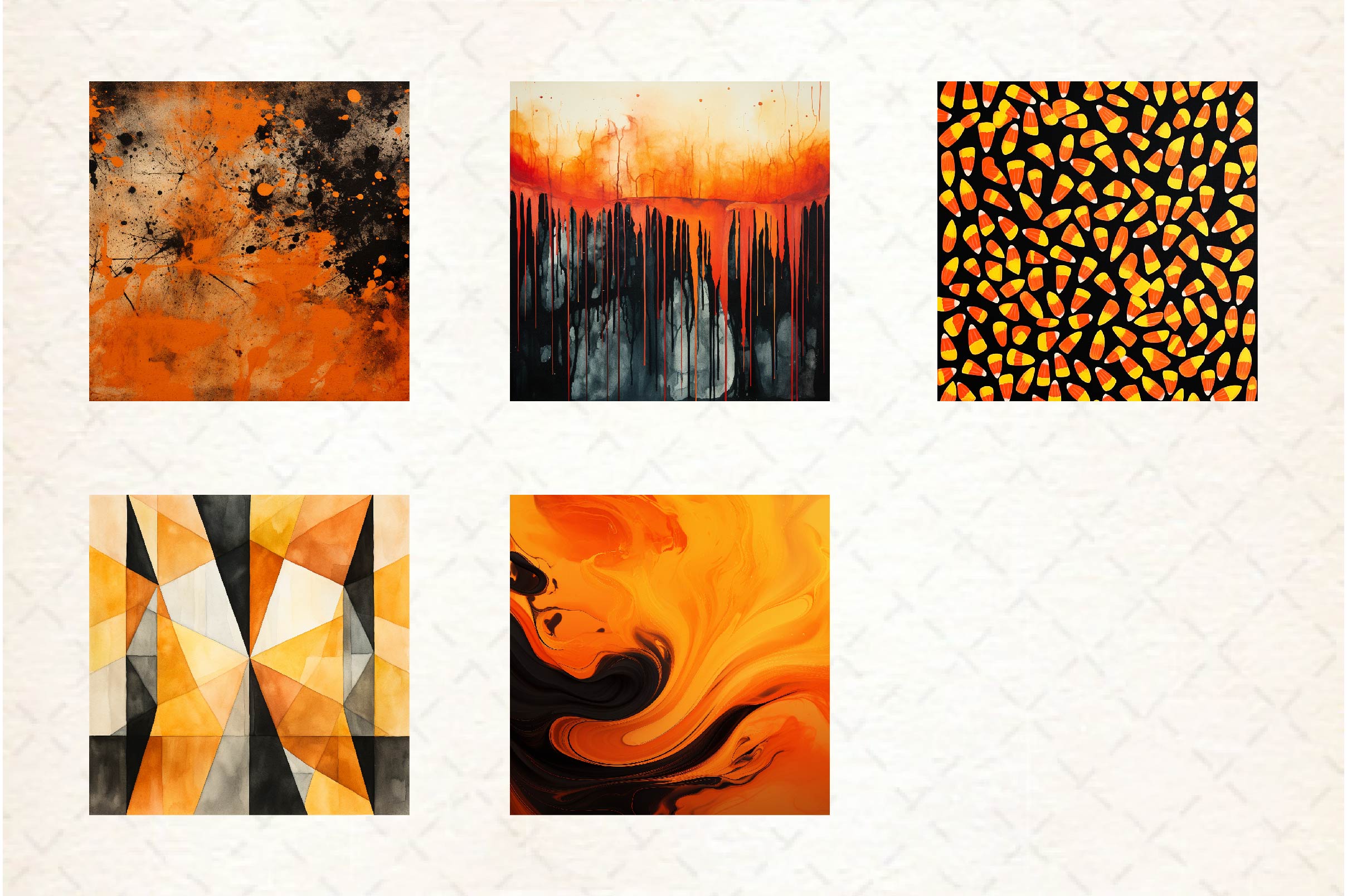 Orange And Black Halloween Background Clipart Bundle - CraftNest - Digital Crafting and Art