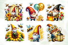 Honey Bee Gnome Clipart Bundle 1 - CraftNest - Digital Crafting and Art