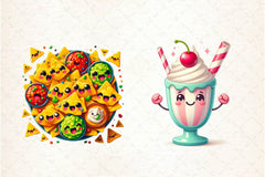 Cute Junk Food Clipart Bundle - CraftNest - Digital Crafting and Art