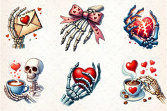 Valentine Skeleton Hand Clipart Bundle - CraftNest - Digital Crafting and Art