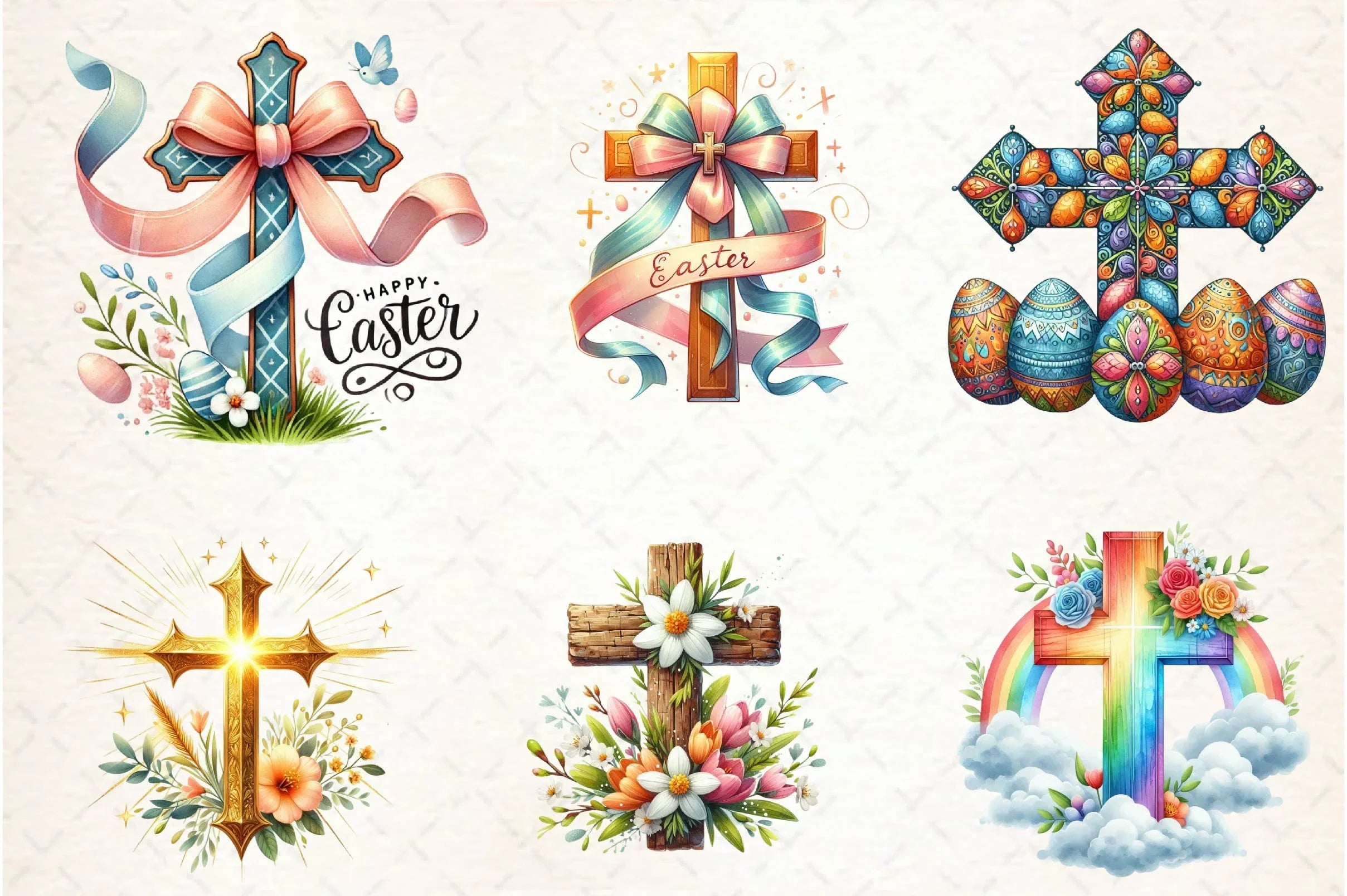 Easter Cross Clipart Bundle - CraftNest - Digital Crafting and Art