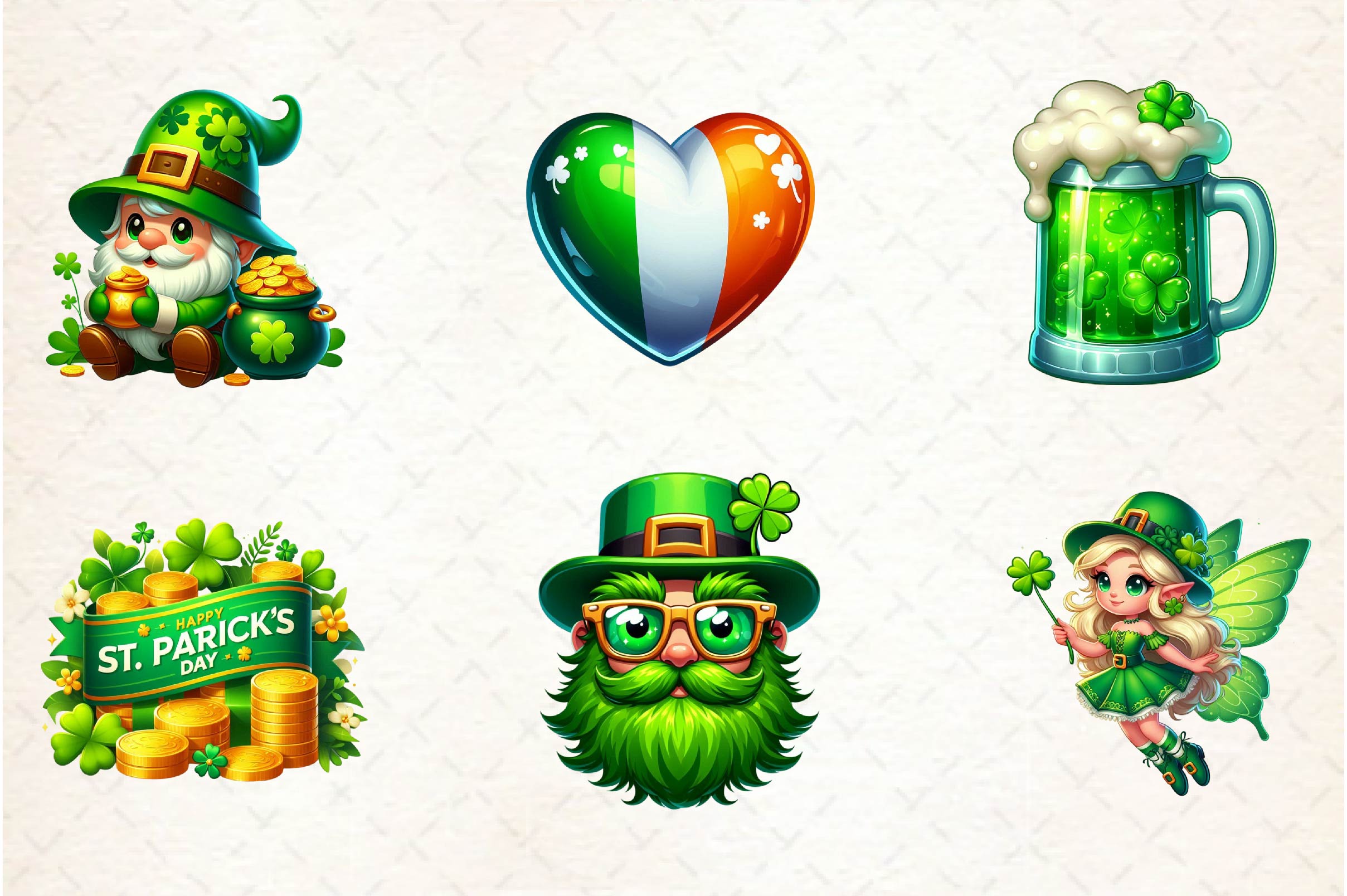 St Patrick's Day Clipart Bundle 1 - CraftNest - Digital Crafting and Art