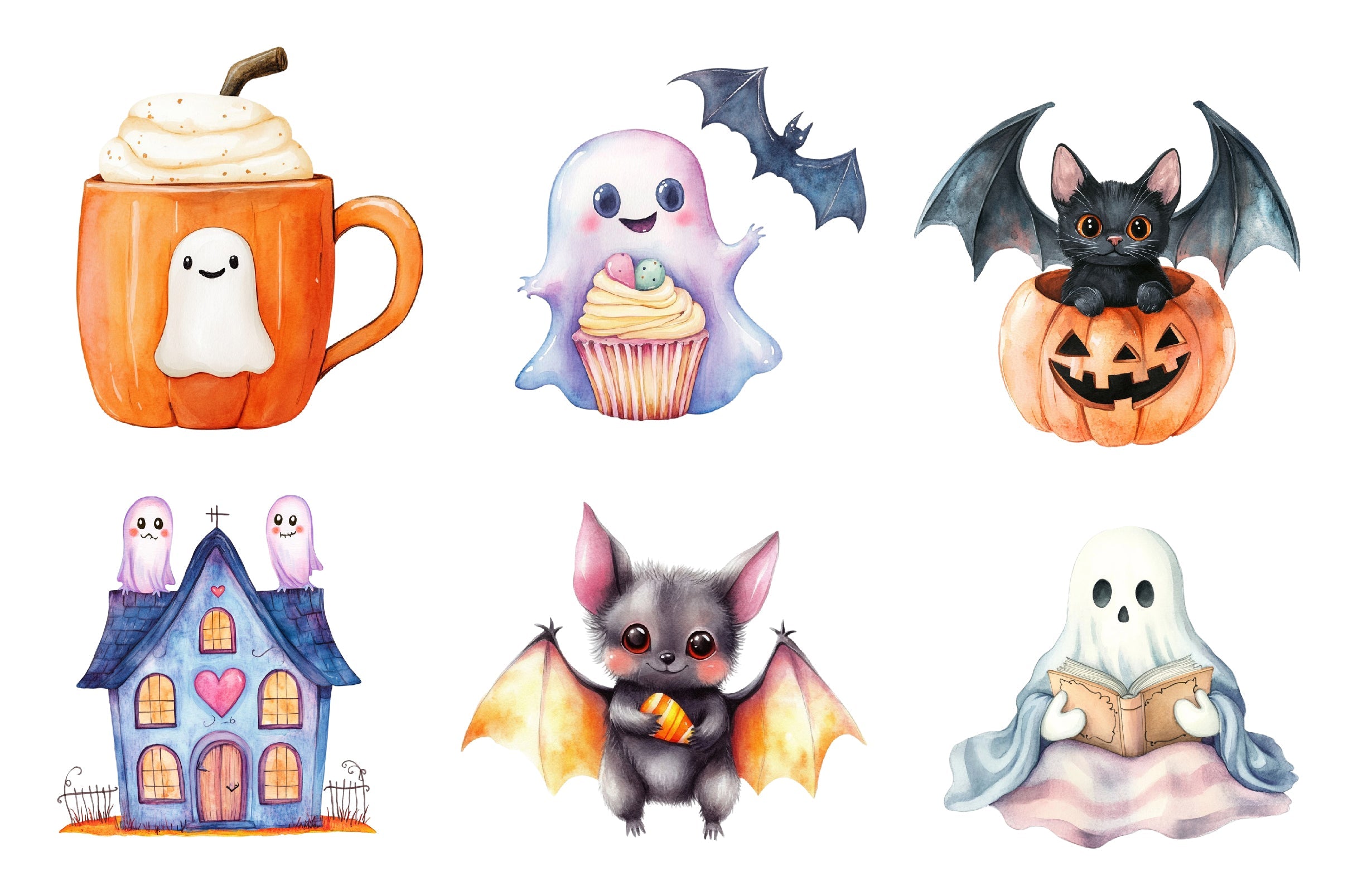 Cute Halloween Clipart Bundle 1 - CraftNest - Digital Crafting and Art