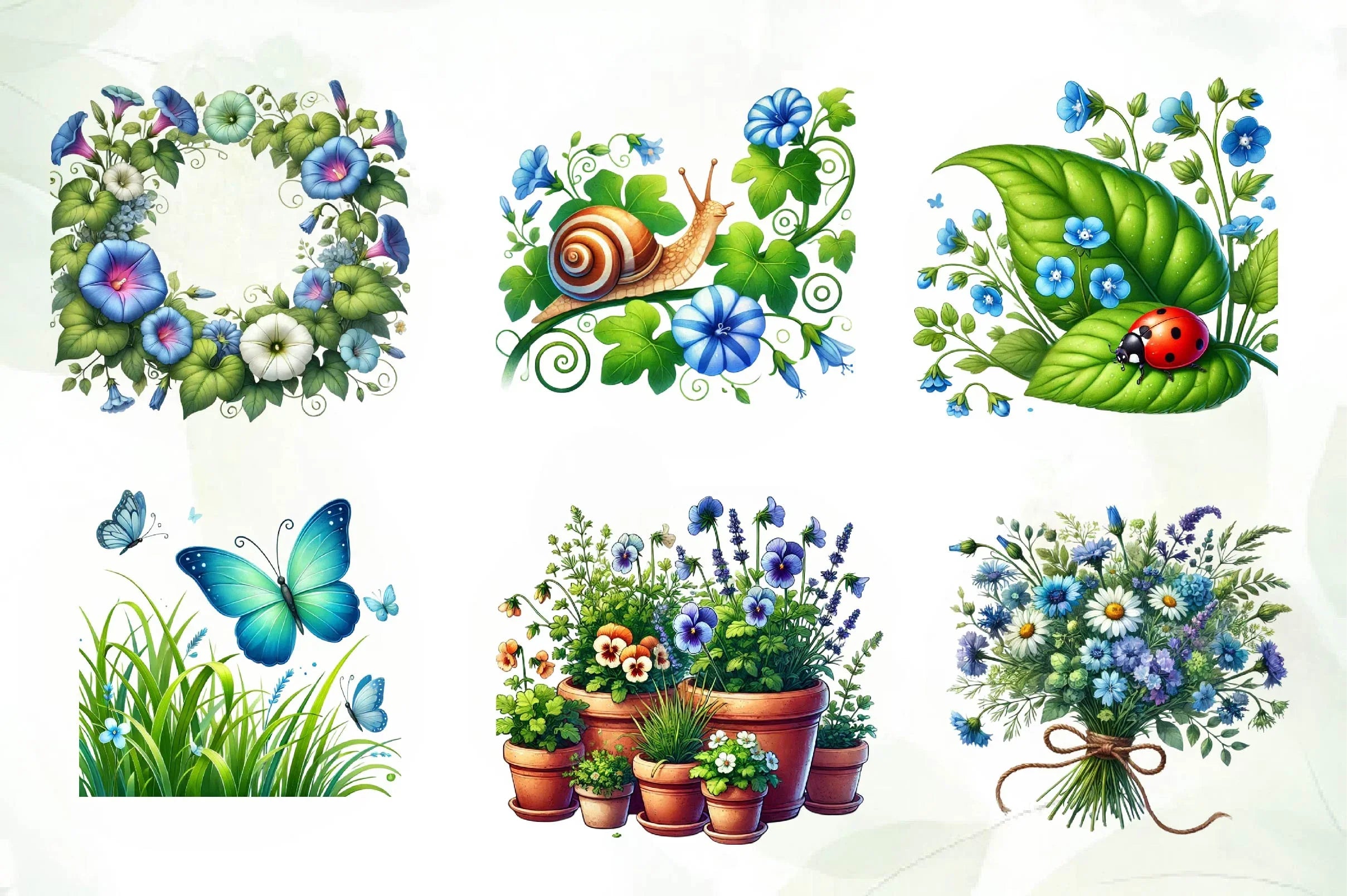 Spring Garden Clipart Bundle 1 - CraftNest - Digital Crafting and Art