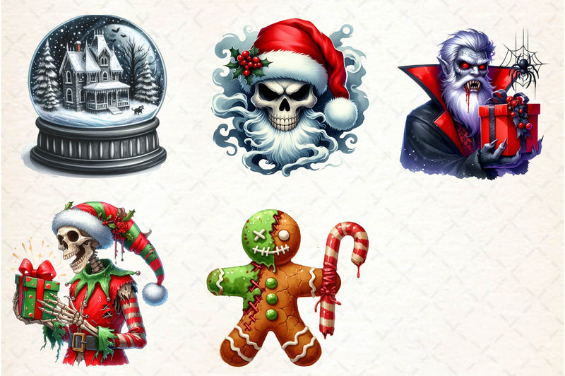 Spooky Christmas Clipart Bundle - CraftNest - Digital Crafting and Art