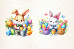 Easter Bunny Basket Clipart Bundle - CraftNest - Digital Crafting and Art