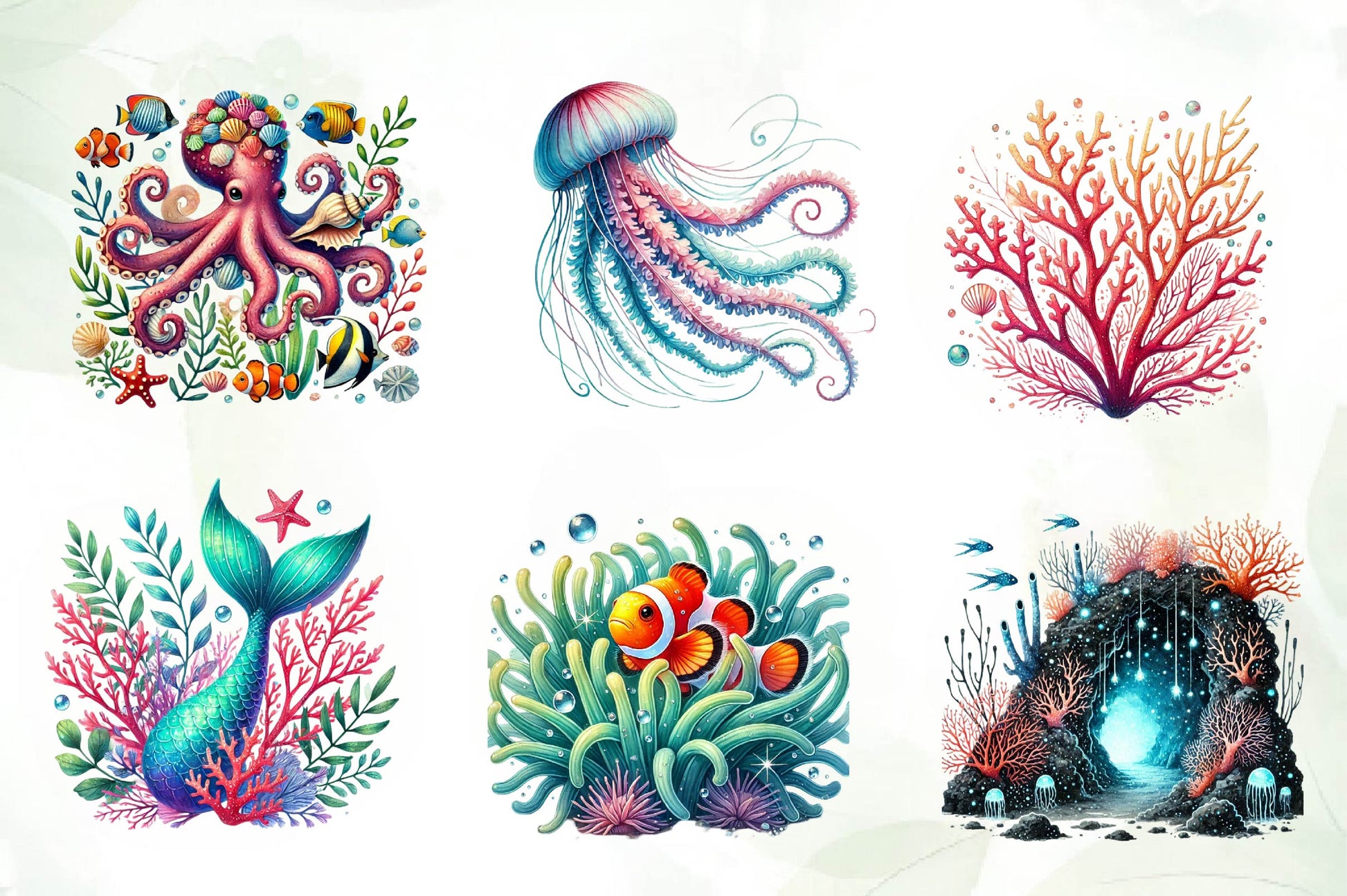 Undersea Clipart Bundle 1 - CraftNest - Digital Crafting and Art