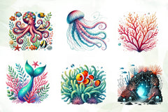 Undersea Clipart Bundle 1 - CraftNest - Digital Crafting and Art