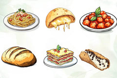 Italian Food Clipart Bundle - CraftNest - Digital Crafting and Art