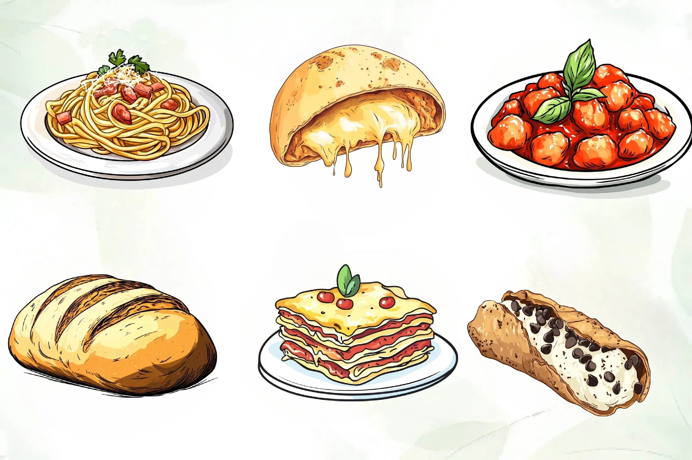 Italian Food Clipart Bundle - CraftNest - Digital Crafting and Art