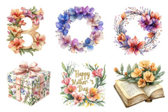 Freesia Mothers Day Clipart Bundle - CraftNest - Digital Crafting and Art